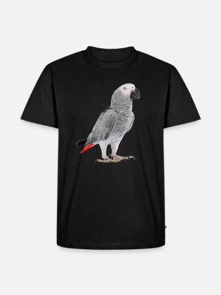 African gray parrot - Men's Premium Organic T-Shirt - black