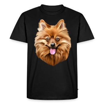 Chien Spitz - T-shirt Premium bio Homme - noir - Devant - Nico (187cm)