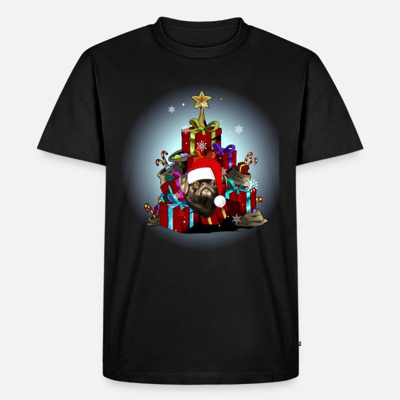 Brabanter Zwerggriffon - Männer Premium Bio T-Shirt - Schwarz