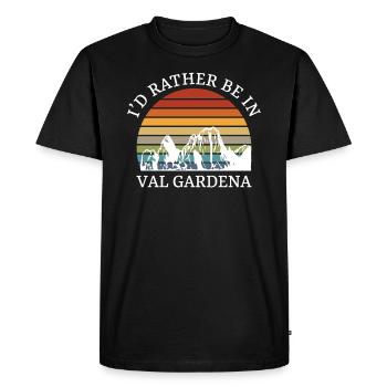 Je préfère être à Val Gardena Dolomites Ski - T-shirt Premium bio Homme - noir - Devant - Nico (187cm)