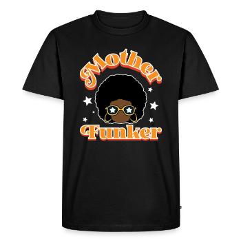 Motherfunker / Musique Funk,Funky - T-shirt Premium bio Homme - noir - Devant - Nico (187cm)