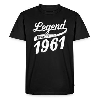 Légende depuis 1961 - T-shirt Premium bio Homme - noir - Devant - Nico (187cm)