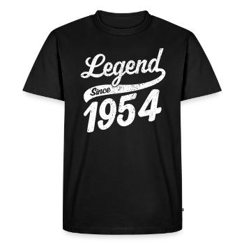 Légende depuis 1954 - T-shirt Premium bio Homme - noir - Devant - Nico (187cm)