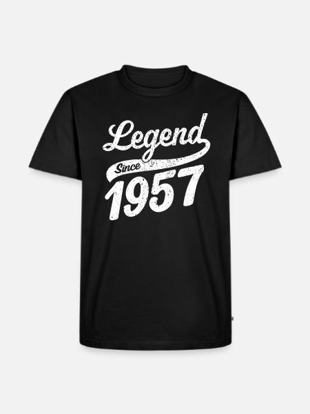 Legend Since 1957 - Männer Premium Bio T-Shirt - Schwarz