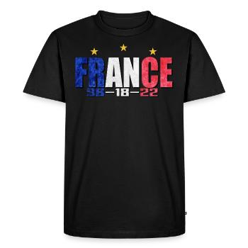 France Coupe du monde - T-shirt Premium bio Homme - noir - Devant - Nico (187cm)