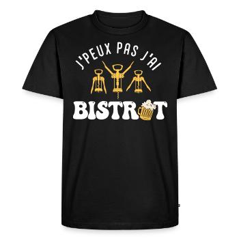je peux pas j ai bistrot bar barman - T-shirt Premium bio Homme - noir - Devant - Nico (187cm)
