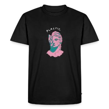 En plastique - T-shirt Premium bio Homme - noir - Devant - Nico (187cm)