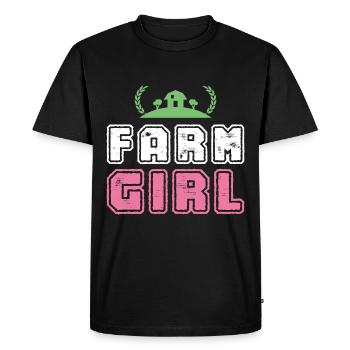 Fermière ferme agriculteur - T-shirt Premium bio Homme - noir - Devant - Nico (187cm)