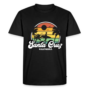 Santa Cruz California retro vintage 70s style - Men's Premium Organic T-Shirt - black - Front - Nico (187cm)