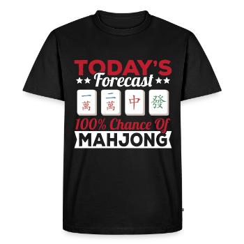 Cadeau pour les fans de Mahjong - T-shirt Premium bio Homme - noir - Devant - Nico (187cm)
