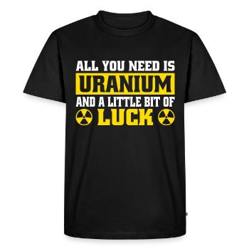 Ingénieur nucléaire Technologie nucléaire Énergie nucléaire - T-shirt Premium bio Homme - noir - Devant - Nico (187cm)