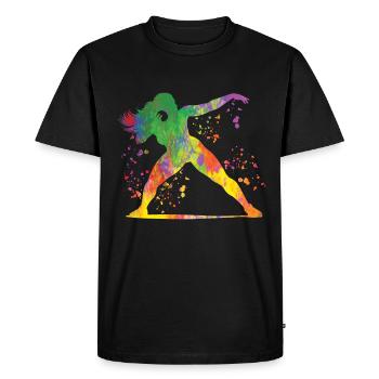 Lanceur de poids Colorsplash Lancer de poids - T-shirt Premium bio Homme - noir - Devant - Nico (187cm)