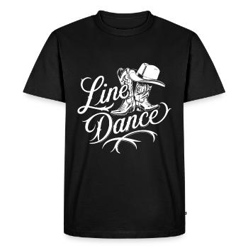 La danse en ligne, mon sport de danse et ma passion - T-shirt Premium bio Homme - noir - Devant - Nico (187cm)