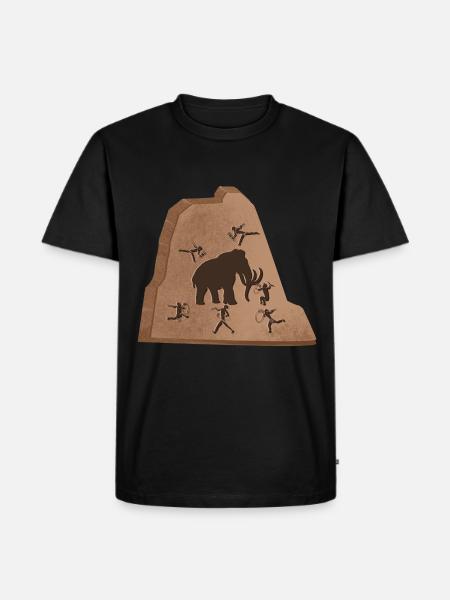 Mammut Steinzeit - Männer Premium Bio T-Shirt - Schwarz