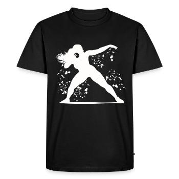 Lanceur de poids Colorsplash Lancer de poids - T-shirt Premium bio Homme - noir - Devant - Nico (187cm)