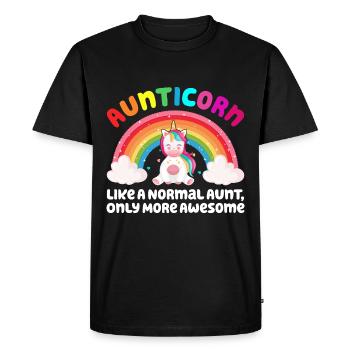 Aunticorn Like A Normal Aunt But More Awesome - Men's Premium Organic T-Shirt - black - Front - Nico (187cm)