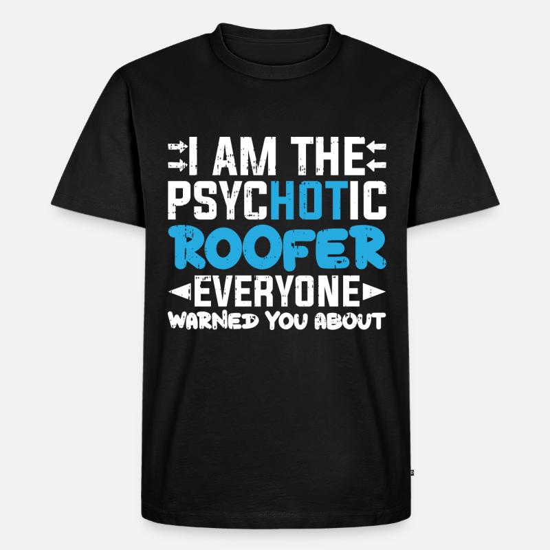 Bauarbeiter Dachdecker Geschenkidee - Männer Premium Bio T-Shirt - Schwarz