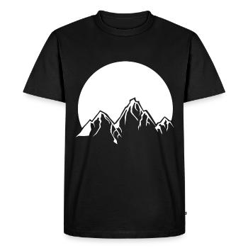 Soleil - Montagne - (2) - T-shirt Premium bio Homme - noir - Devant - Nico (187cm)