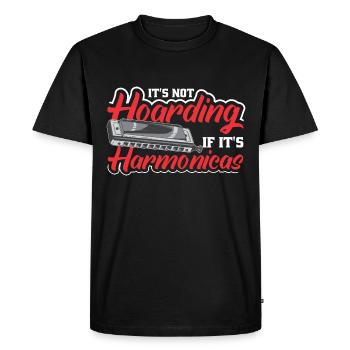 Harmonica Mouth Organ Harmonica Player - Men's Premium Organic T-Shirt - black - Front - Nico (187cm)