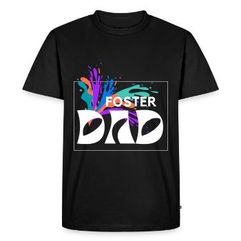 Foster Daddy Bonus Dad Gift for Foster Dad - Men's Premium Organic T-Shirt - black - Front - Nico (187cm)