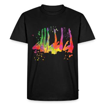 Natation artistique par équipe de natation synchronisée - T-shirt Premium bio Homme - noir - Devant - Nico (187cm)