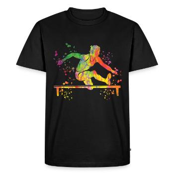 Hurdle Run Obstacle Course Kids Hurdle Run - Men's Premium Organic T-Shirt - black - Front - Nico (187cm)