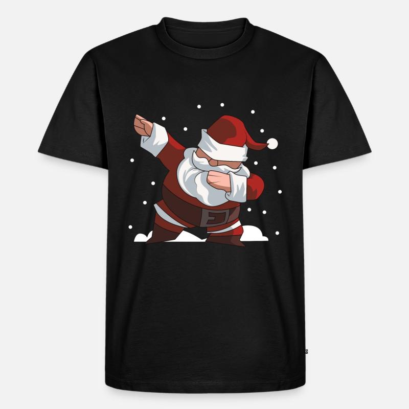 Dabbing Weihnachtsmann dab - Männer Premium Bio T-Shirt - Schwarz