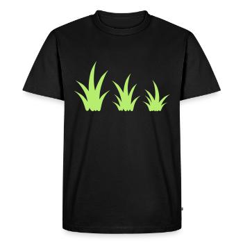 Grass tufts template decoration clipart design - Men's Premium Organic T-Shirt - black - Front - Nico (187cm)