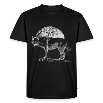 Wolf Surimpression Art Motif Wolf motif motif wolfmotiv - T-shirt Premium bio Homme - noir - Devant - Nico (187cm)