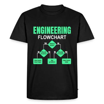 Engineering Flowchart Engineer - Men's Premium Organic T-Shirt - black - Front - Nico (187cm)