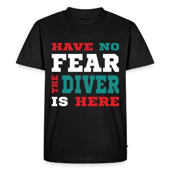 Have no Fear the Diver is here Outfit - Men's Premium Organic T-Shirt - black - Front - Nico (187cm)