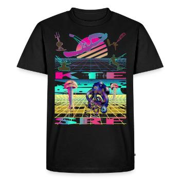 KTE SRF - T-shirt Premium bio Homme - noir - Devant - Nico (187cm)
