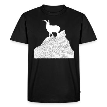 Chèvre - (4) - T-shirt Premium bio Homme - noir - Devant - Nico (187cm)