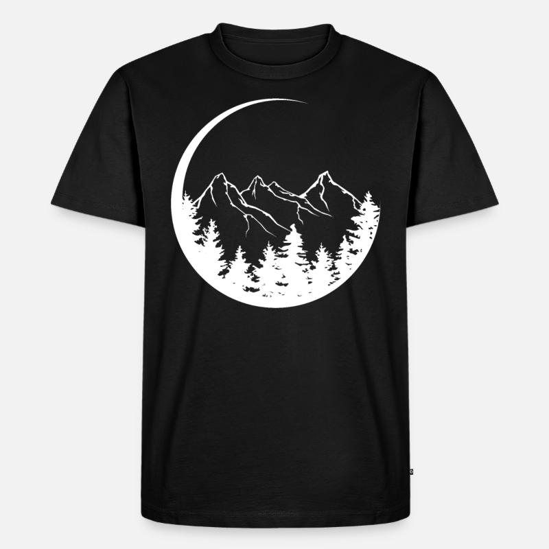Kreisel - Berg - (4) - Männer Premium Bio T-Shirt - Schwarz