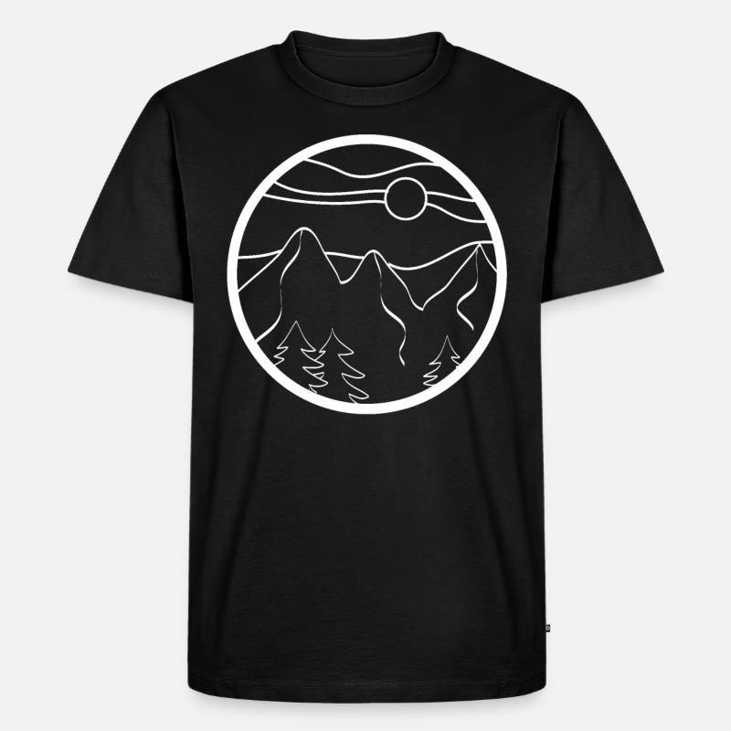 Kreis - Berg - (5) - Männer Premium Bio T-Shirt - Schwarz