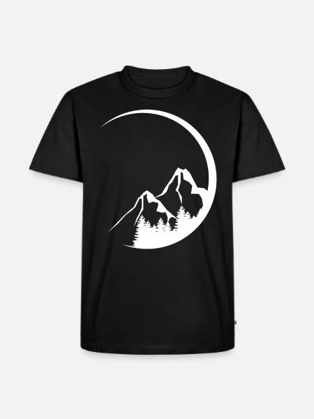 Circle - Mountain - (6) - Men's Premium Organic T-Shirt - black