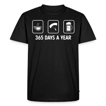 365 jours par an - bière - parapente - - T-shirt Premium bio Homme - noir - Devant - Nico (187cm)