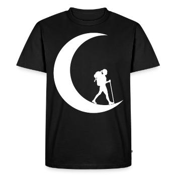 Crescent Moon - Female Hiking - - Men's Premium Organic T-Shirt - black - Front - Nico (187cm)