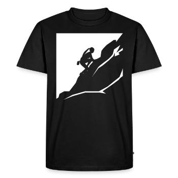 Mountains - Hiking - (11) - Men's Premium Organic T-Shirt - black - Front - Nico (187cm)