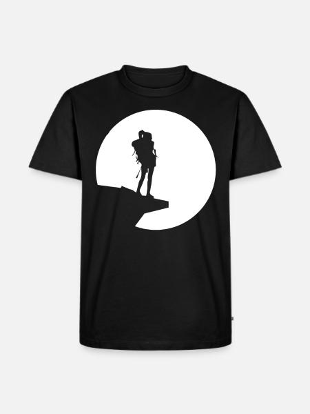 Moon - Hiking - (9) - Men's Premium Organic T-Shirt - black