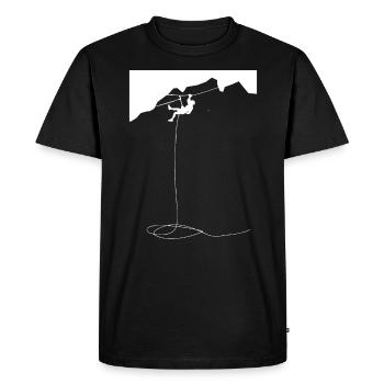 Climbing - (3) - Men's Premium Organic T-Shirt - black - Front - Nico (187cm)