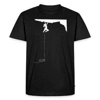 Climbing - (10) - Men's Premium Organic T-Shirt - black - Front - Nico (187cm)
