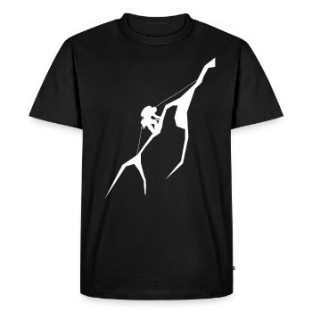 Climbing - (14) - Men's Premium Organic T-Shirt - black - Front - Nico (187cm)