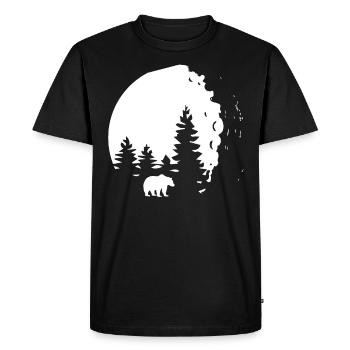 Arbres - Ours - (4) - T-shirt Premium bio Homme - noir - Devant - Nico (187cm)