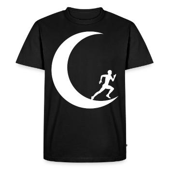 Croissant de Lune - Course à pied - - T-shirt Premium bio Homme - noir - Devant - Nico (187cm)