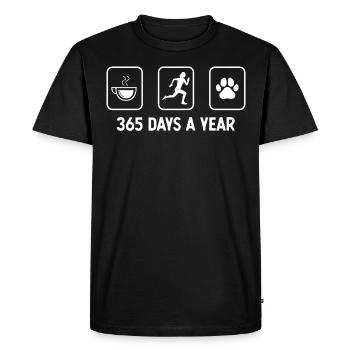 365 days a year - Dog's Paw - Female Running - - Men's Premium Organic T-Shirt - black - Front - Nico (187cm)