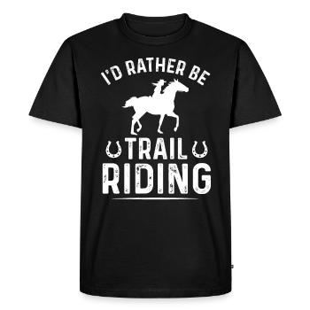 Je préfère rouler - T-shirt Premium bio Homme - noir - Devant - Nico (187cm)