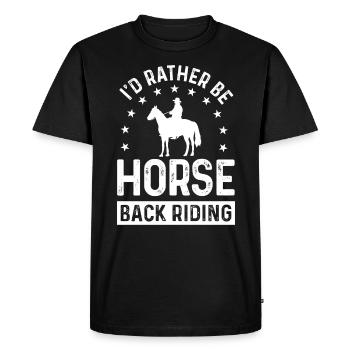 Je préfère rouler - T-shirt Premium bio Homme - noir - Devant - Nico (187cm)