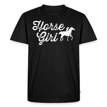 Filles à cheval - T-shirt Premium bio Homme - noir - Devant - Nico (187cm)