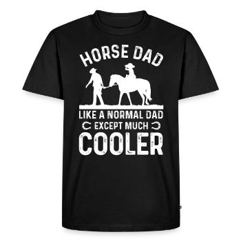 Horse dad like a NOrmal dad, only much cooler - Men's Premium Organic T-Shirt - black - Front - Nico (187cm)